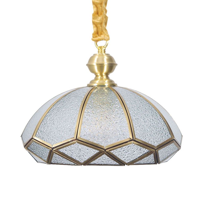 Cream/Textured White Glass Hat Pendant Light Modern 1 Bulb Suspended Lighting Fixture for Living Room