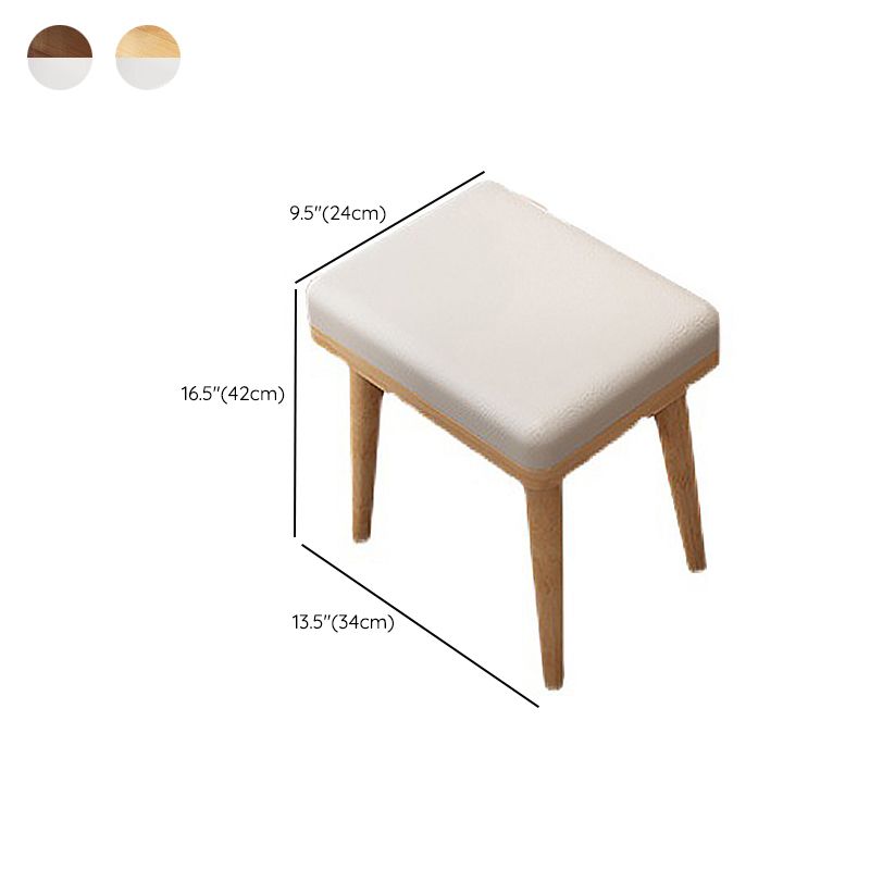 2-Drawers Mirror Vanity Table Scandinavian Wood Dressing Table