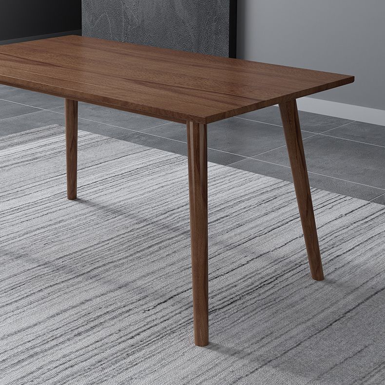 Industrial Kitchen Solid Wood Dining Table Rectangle Dining Table with 4 Legs