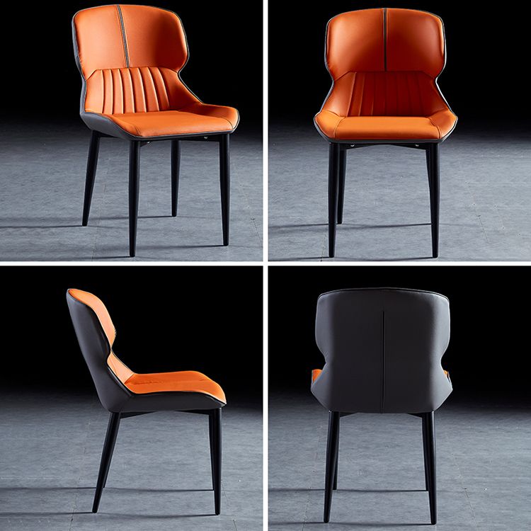Sillas de comedor de metal de estilo moderno, sillones orejeros para cocina