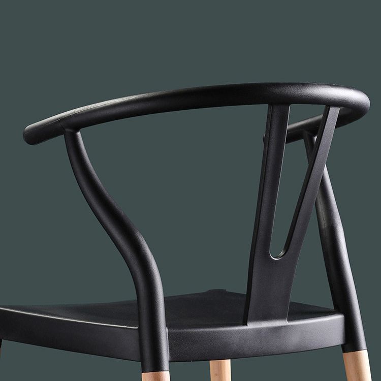 Minimalist Solid Wood Kitchen Dining Arm Chair Bone Fork Dining Arm Chair