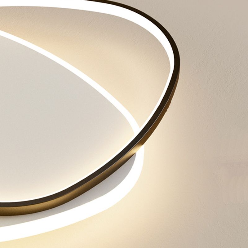 Metal Geometric Flush Mount Fixture Modern 2 Lights Flush Light Fixtures