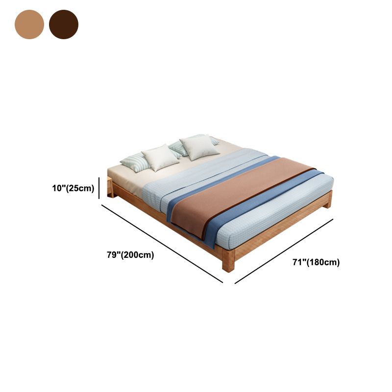 84.65 inch Wide Mid-century Bed Frame Solid Wood Platform Bed