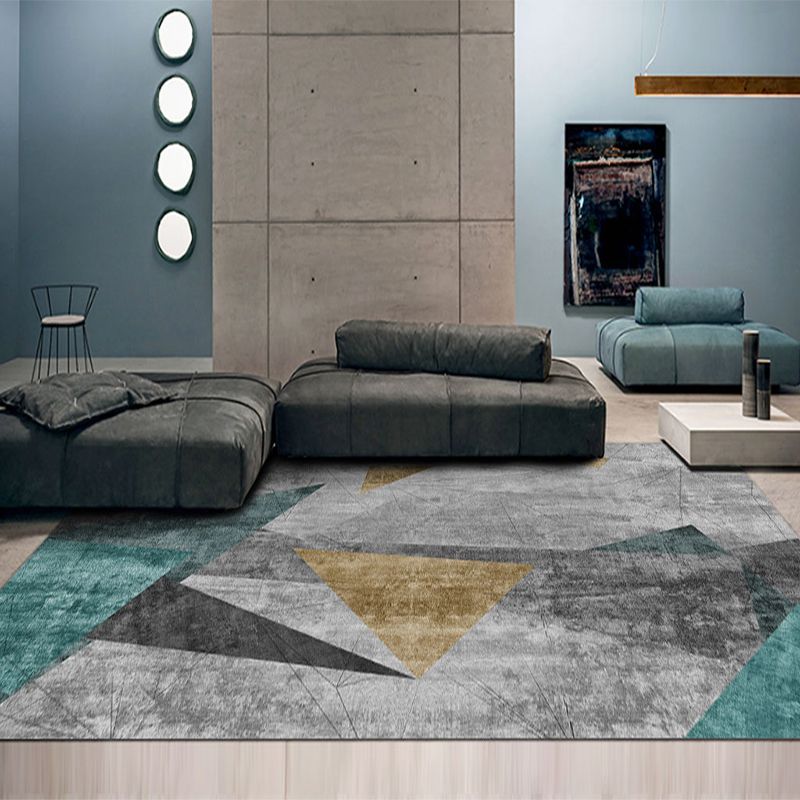 Natuurlijk geometrisch patroon tapijt polyester tapijtkleurige resistent binnen vloerkleed voor woningdecoratie