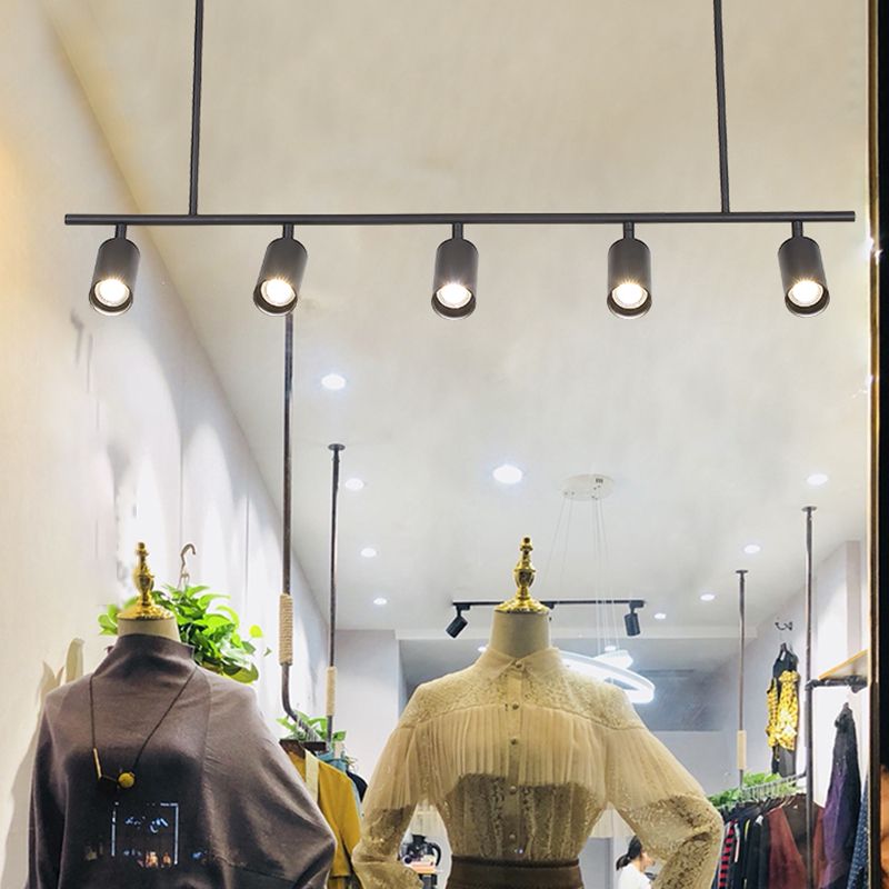 Cylinder Island Lights Contemporary Metal Island Lighting Fixture for Kitchen