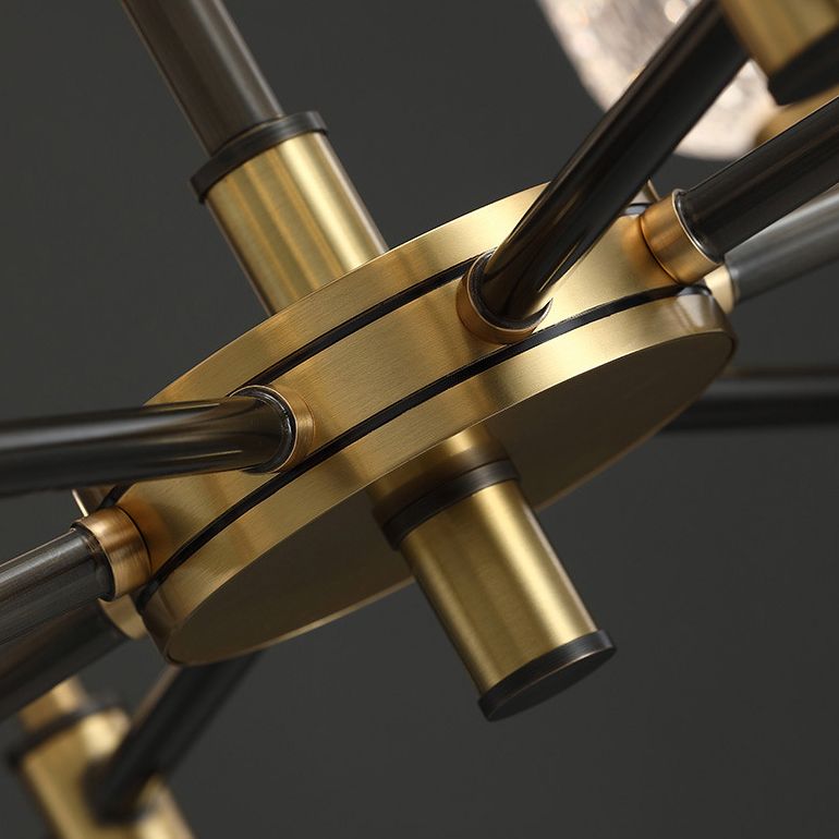 Lampadella ovale in vetro ovale trasparente per la sala da pranzo della sala da pranzo