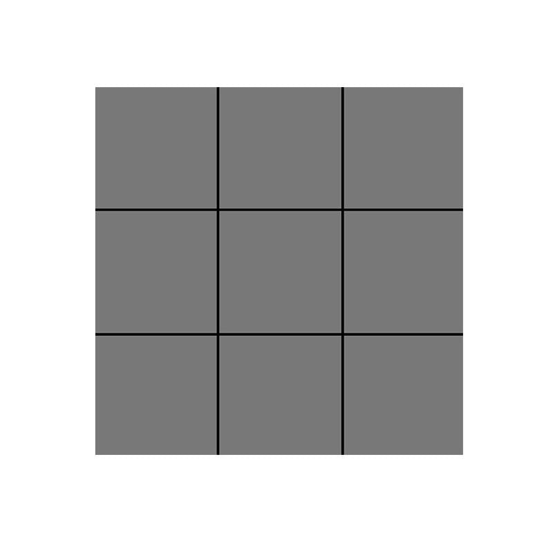 Modern Square Grid Single Tile Plastic Peel & Stick Field Tile