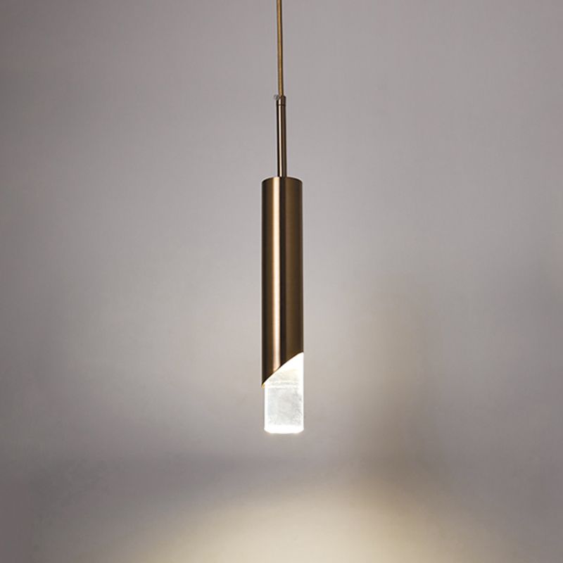 Modern Minimalist Style Tubes Pendant Lighting Fixtures Acrylic 1 Light Ceiling Lamp