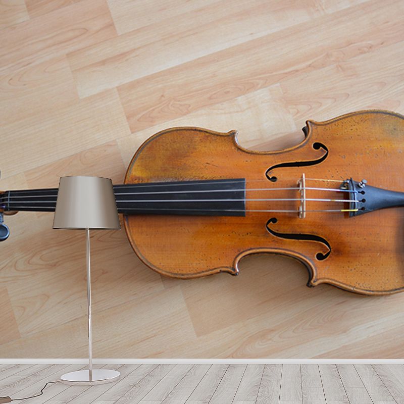 Violin Key Horizontal Photography Guitar Mural Decorative Eco-friendly for Room