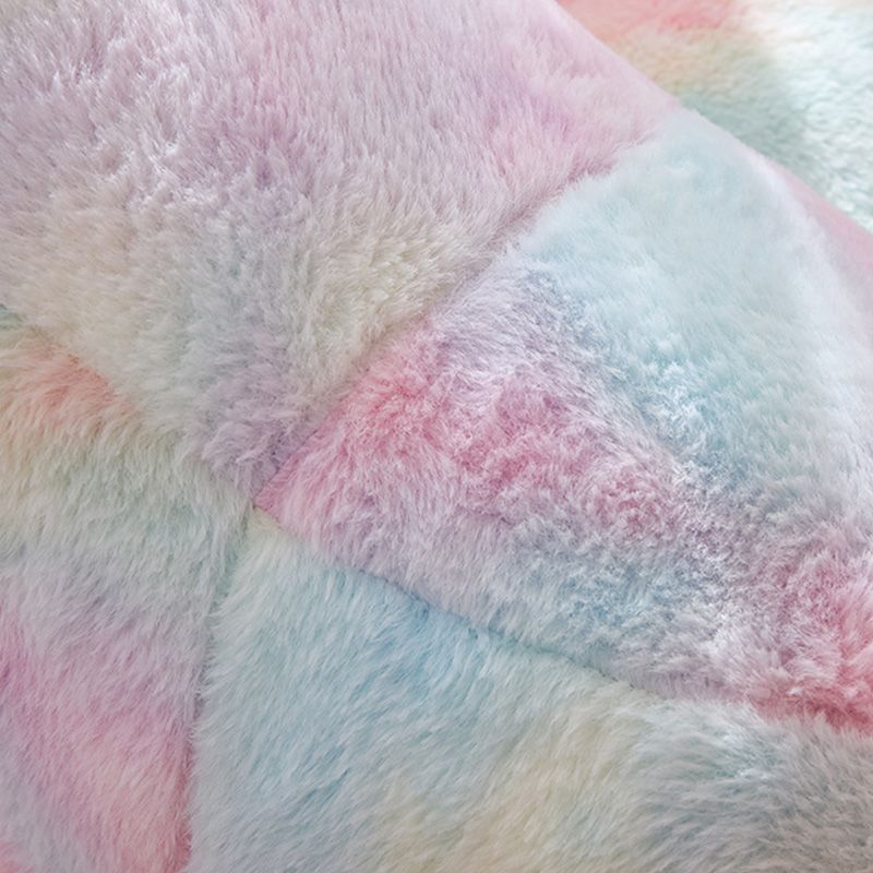 Faux Fur Arms Included Sloped Arms Sewn Pillow Back Chair for Living Room