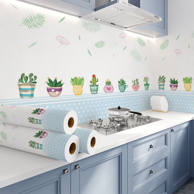 Modern Peel & Stick Field Tile Plastic Wallpaper for Backsplash Wall
