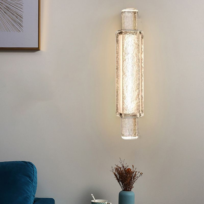LED Wall Lamp Modern Style Wall Mount Lamp with Glass Shade for Bedroom