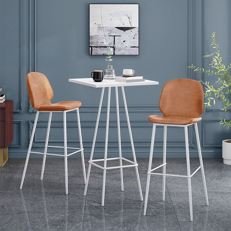 Modern Bar Table Square Metal Dining Table - 23.6" W x 23.6" L x 41.3" H