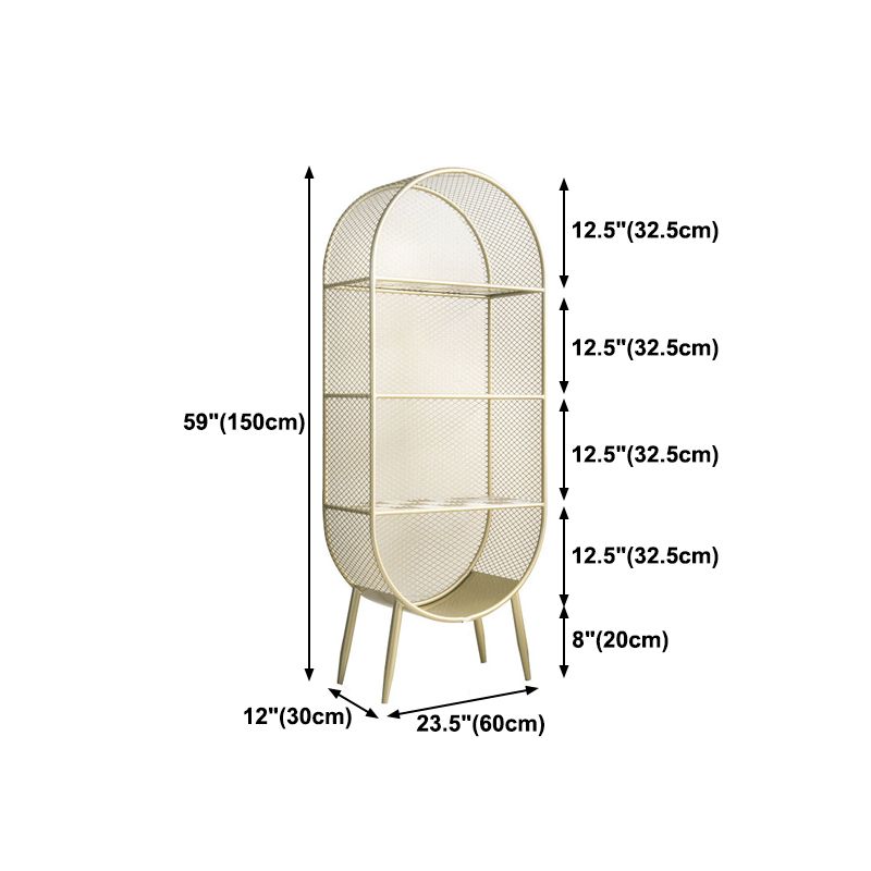 Glam Style Bookshelf Closed Back Bookcase for Home Office and Study Room