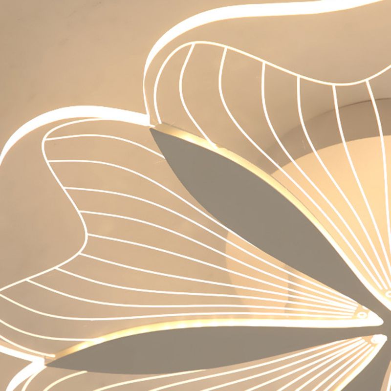 Modern Style Flower Shade Ceiling Lamp Metal 1 Headed Ceiling Lighting for Restaurant