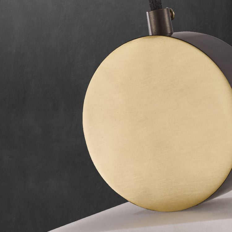 Geometric Shaped Pendant Lamp Nordic Marble 1-Light Bedroom Ceiling Light in Brass