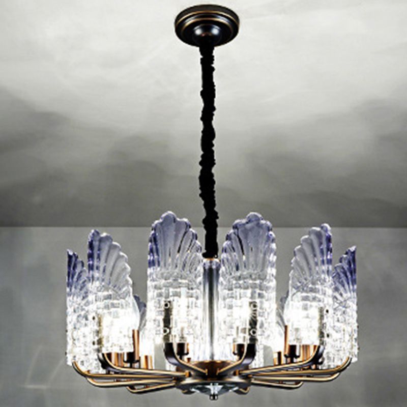 Lumo lampadario di pavone Lighting moderno gradiente blu violaceo in vetro blu lampada appesa