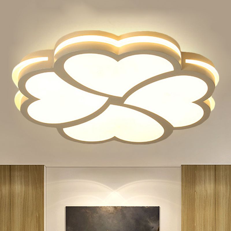 Blossom Kindergarten Flush Mount Ceiling Light Acrylic Modern LED Flush Ceiling Lights in White