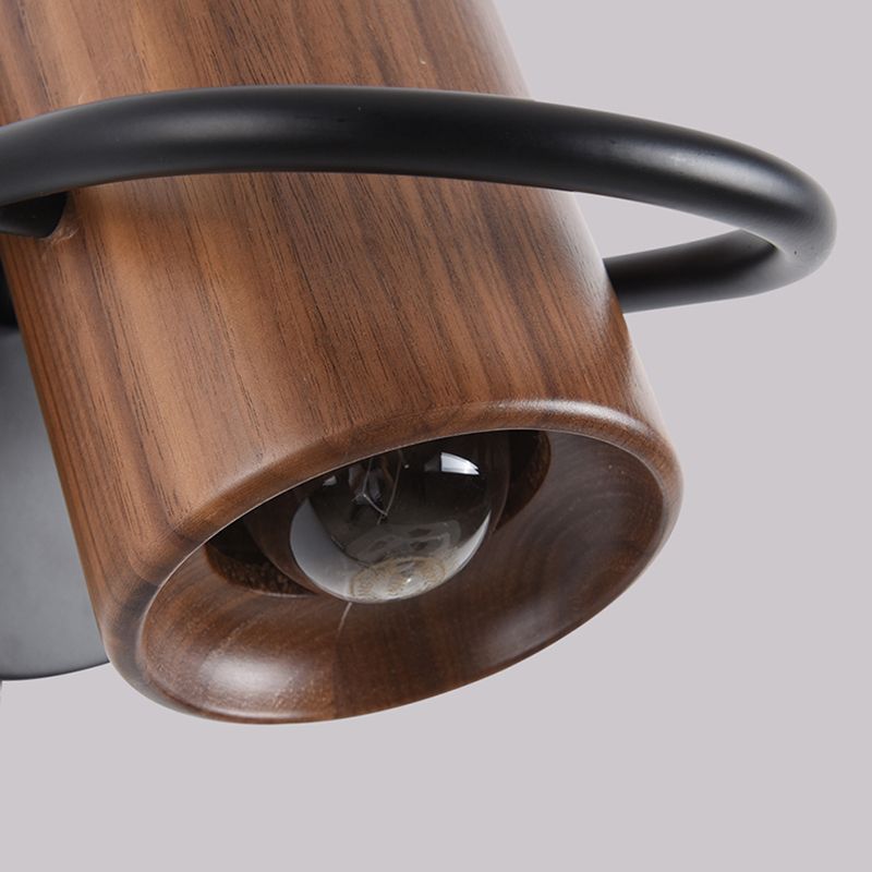 Modern Wood Reading Wall Mount Lamp Bedroom Wall Lighting Fixture with 1 Spotlight