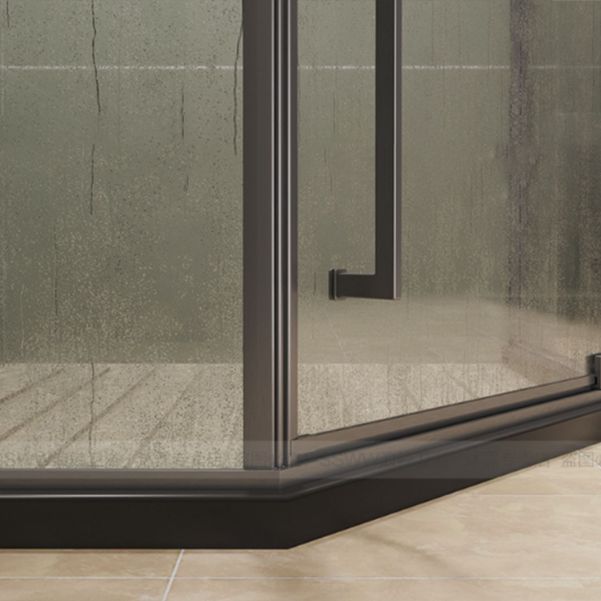 Pivot Diamond-shaped Shower Room Frame Tempered Swing Shower Door