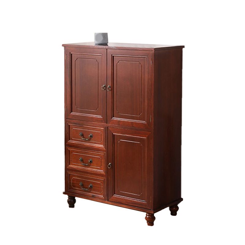 Industrial Square Accent Cabinet Antique Finish Cabinet With Doors