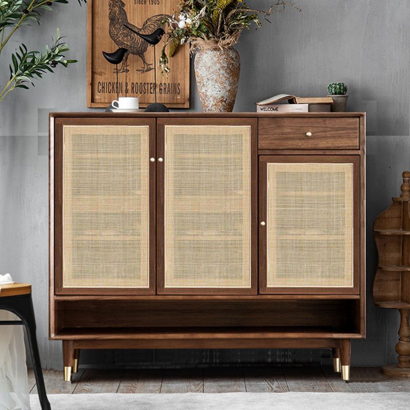 Contemporary Cabinet Pine Rectangle 1 - Drawer with Doors Knobs Accent Cabinet