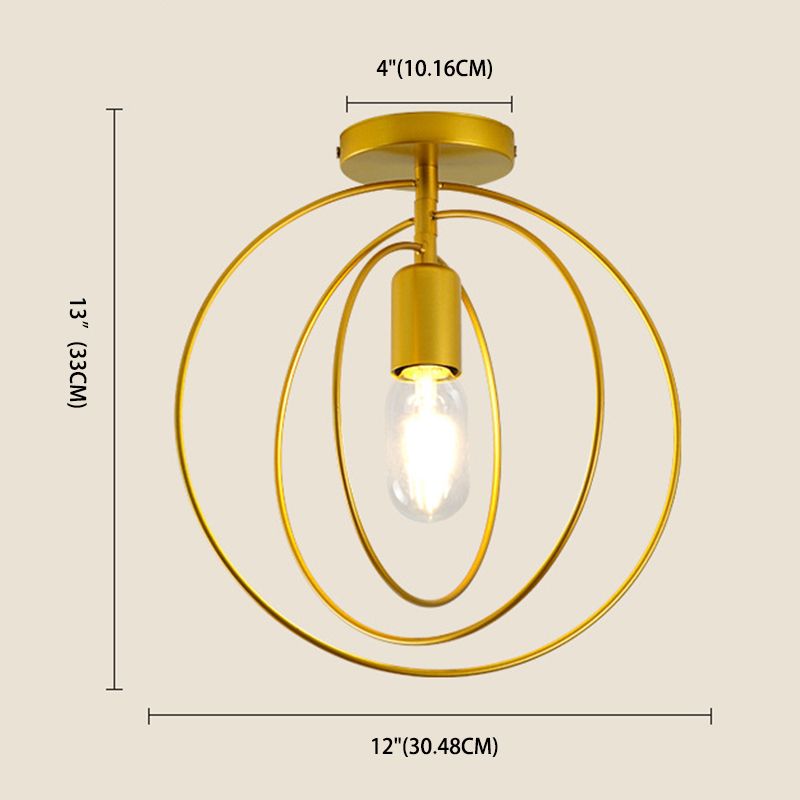Minimalist Style Shaded Flush Mount Ceiling Fixture Metal Aisle Flush Ceiling Light