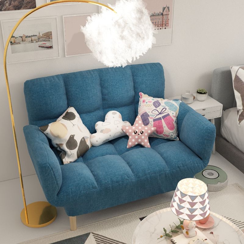 Modernistic Living Room Cotton Blend Sofa Biscuit Back Seating