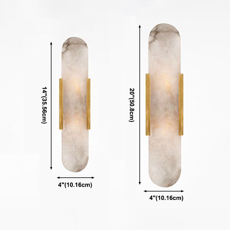 Luz de pared de luz LED contemporánea con sombra de mármol para dormitorio