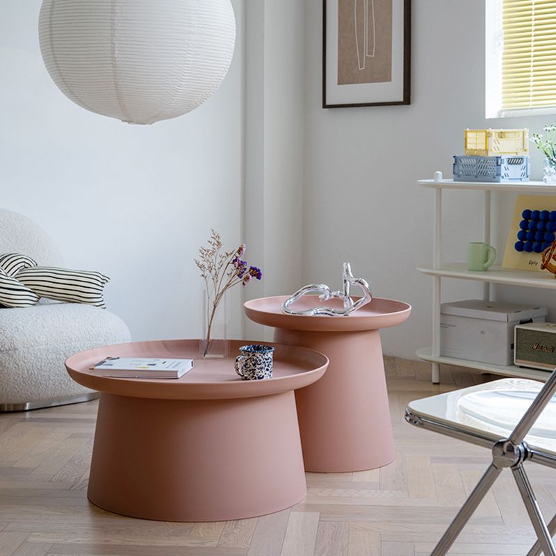 65/5000 Modern Style Wood/plastic Countertop Plastic Base Round Side Table