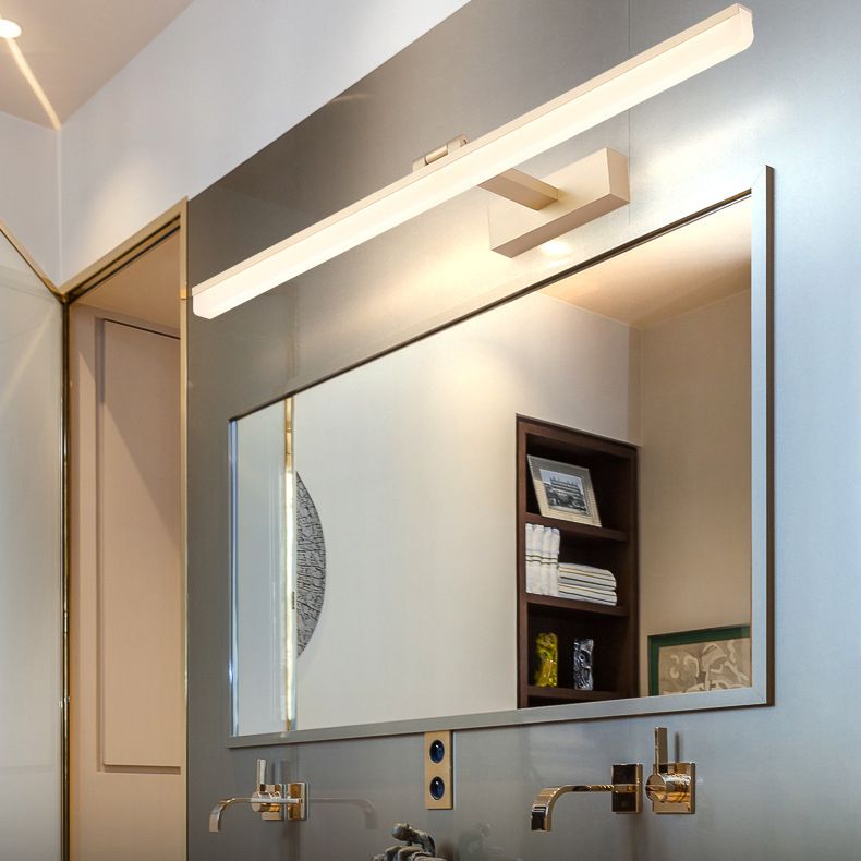 Nordic Simplicity Rectangular Wall Lights Plastic Sconce Light Fixtures for Bathroom