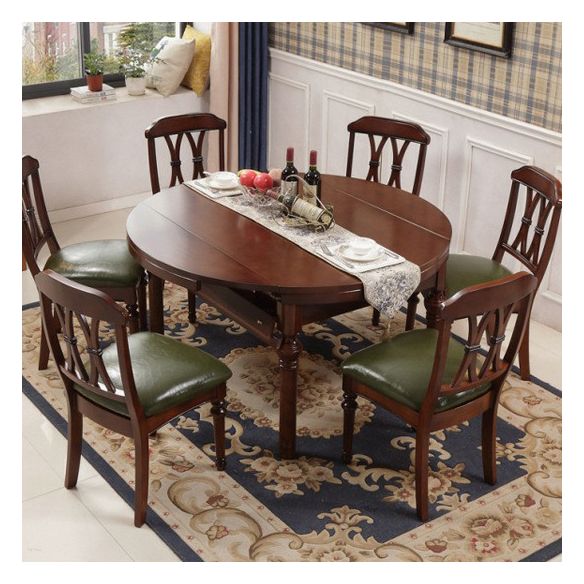 Traditional Solid Wood Dining Room Set with Rectangle Table Dining Table Furniture