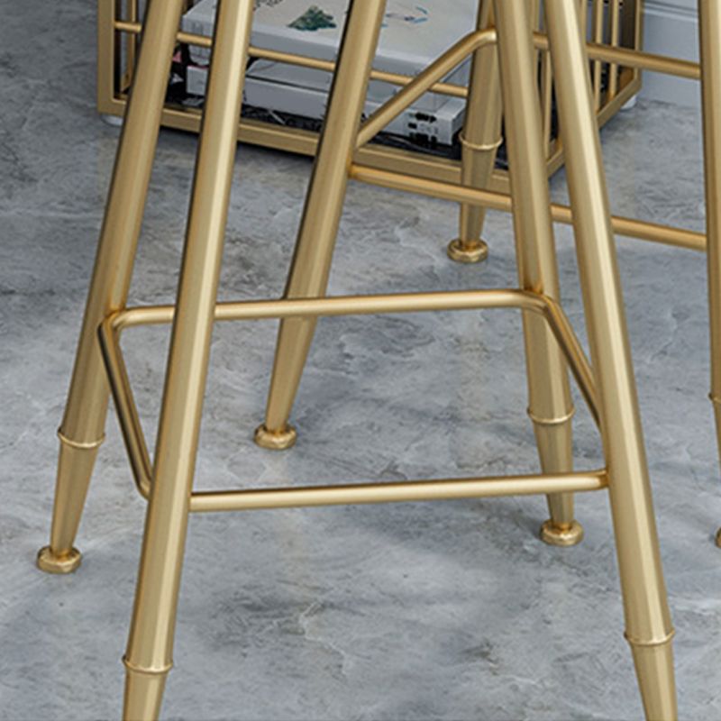 1/4 Pieces Luxurious Rectangle Pub Table Set Marble Counter Table Set with High Stools