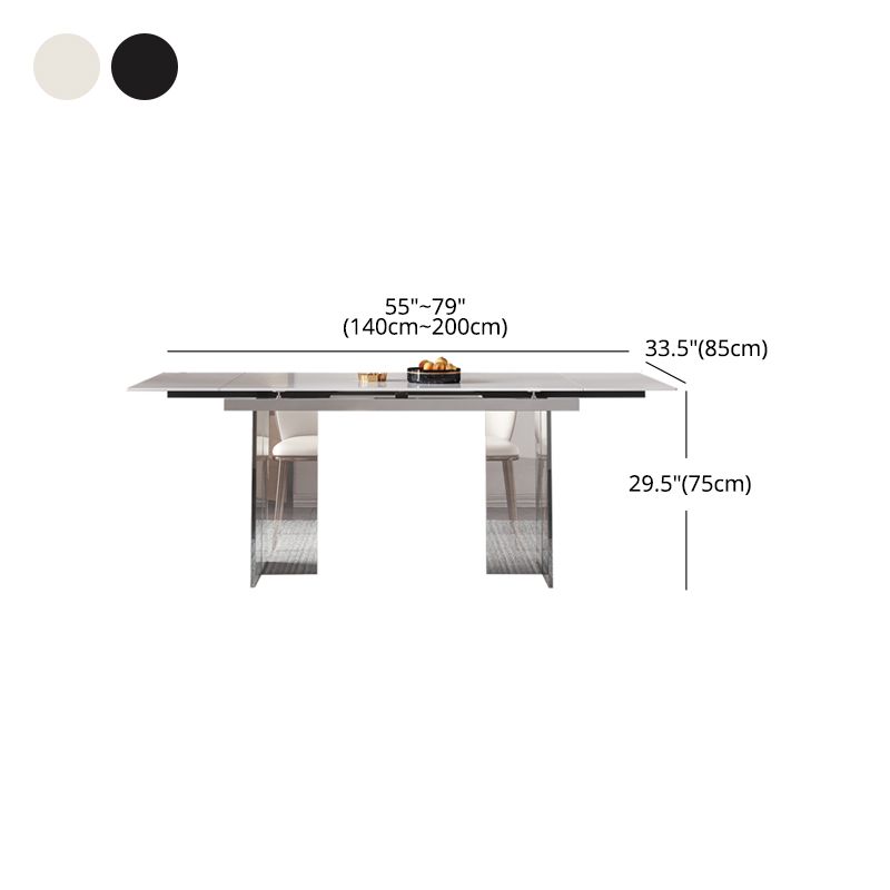 Nordic Glam Style 1/4/5/7Pieces Dining Sintered Stone Dining Table Set for Kitchen