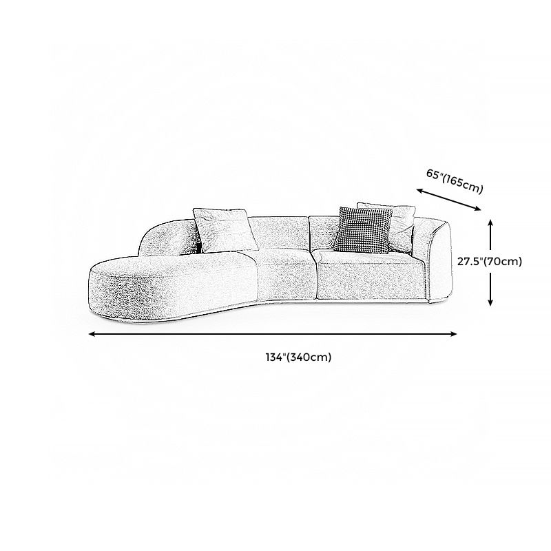 Ultra-Modern Polyester Blend Tight Back Sofa 27.56"High Tuxedo Arm Sofa