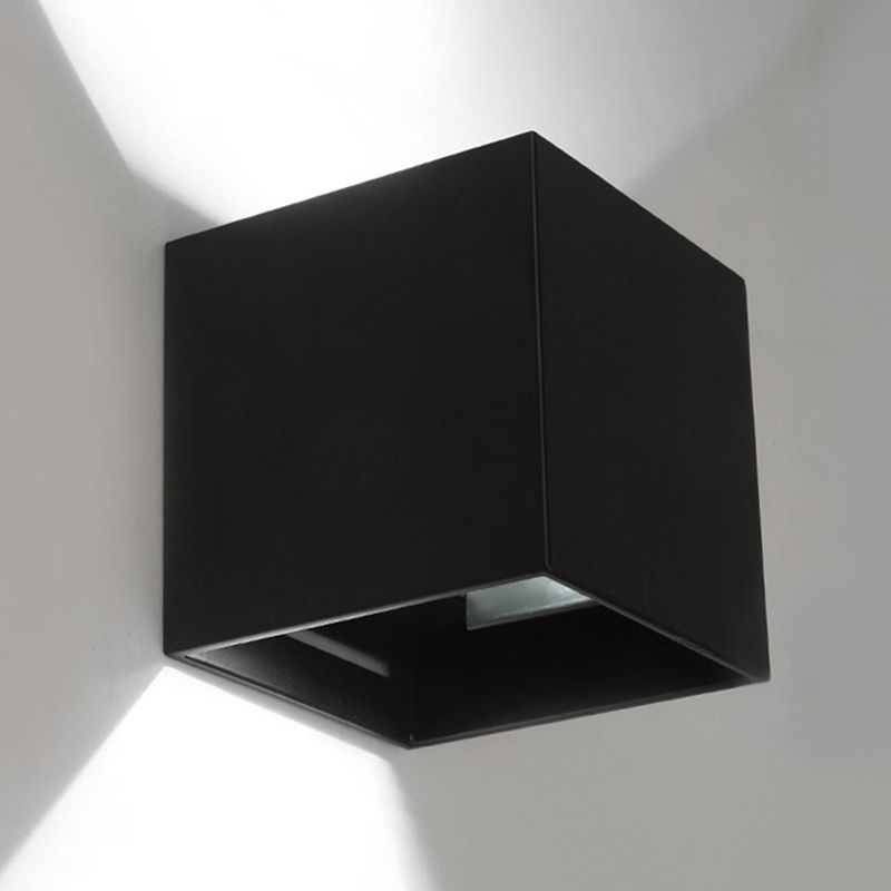 Square 2-Lights Wall Lighting Fixtures Modern Style Aluminum Wall Mounted Lamps