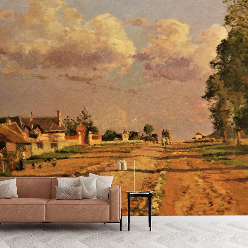 Horizontal Illustration Wall Mural Painting Decorative Eco-friendly for Home Decor