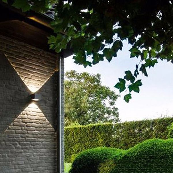 Contemporary Style Squared Wall Lamps Metal 2 Lights Wall Lighting