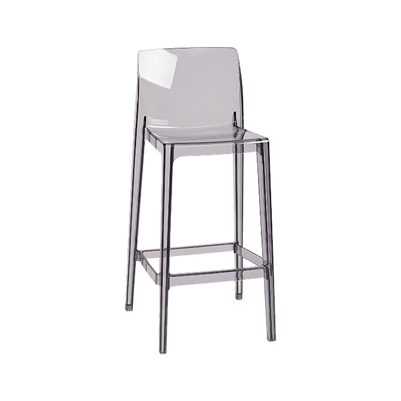 Nordic Style Acrylic Backrest Counter High Stool with 4 Legs