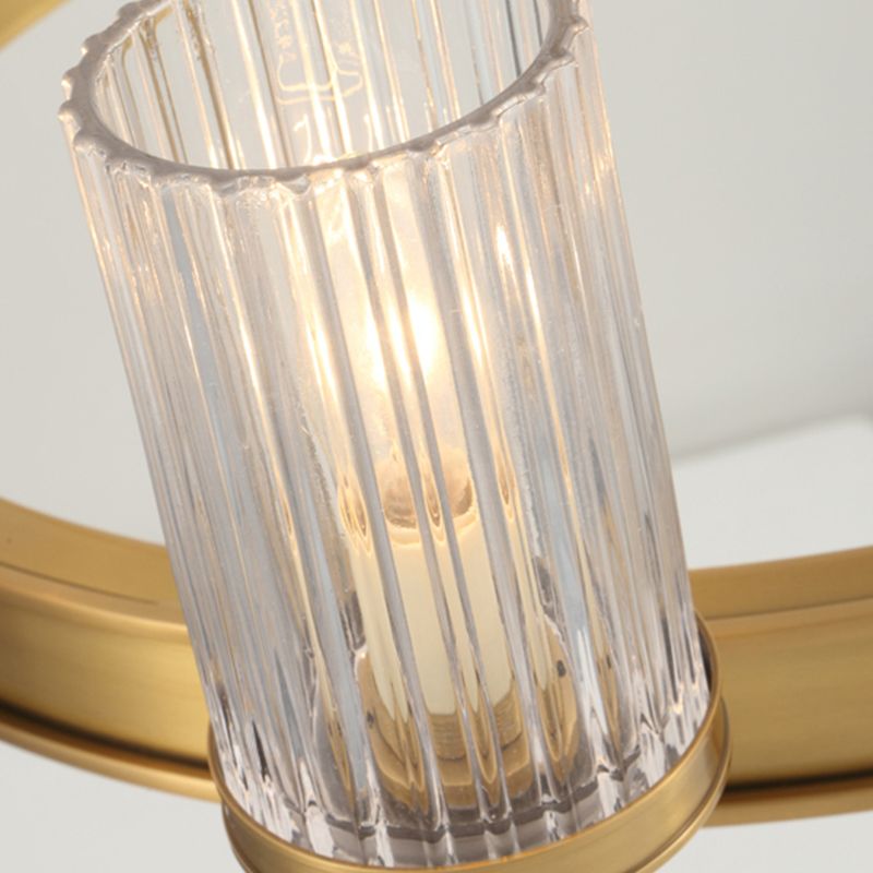 9-lights helder glas kroonluchter hanglamp moderne stijl cirkelvormige hanglampverlichting armaturen