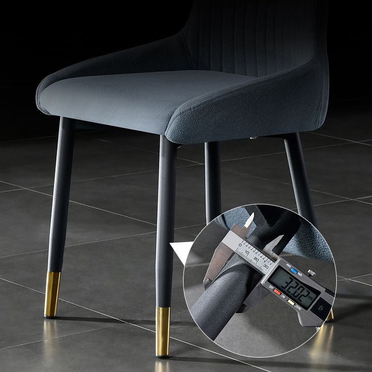Eigentijdse metalen eetkamerstoelen gestoffeerde zijstoelen voor de taak voor thuisgebruik