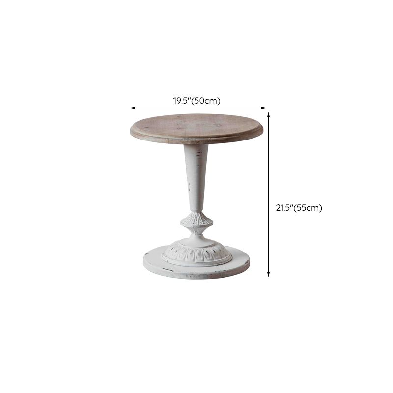19" Wide French Country Side Table Round Accent Side Table for Bedroom