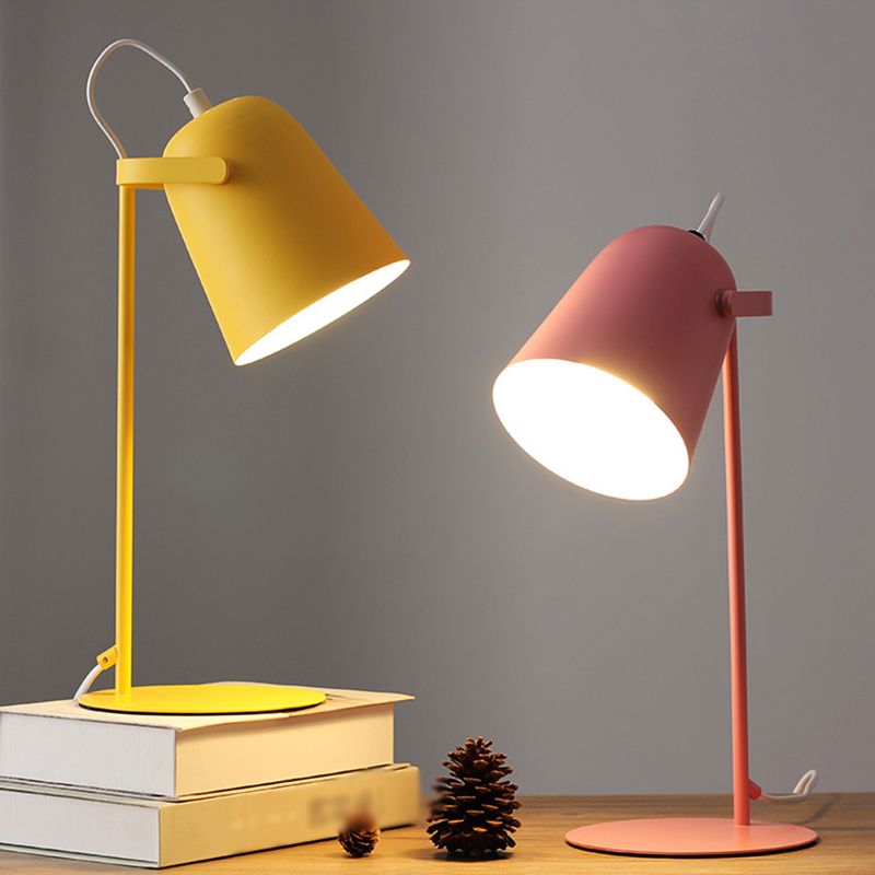 Cone 1 Light Nightstand Lamp Contemporary Metal Night Table Lamps for Bedroom