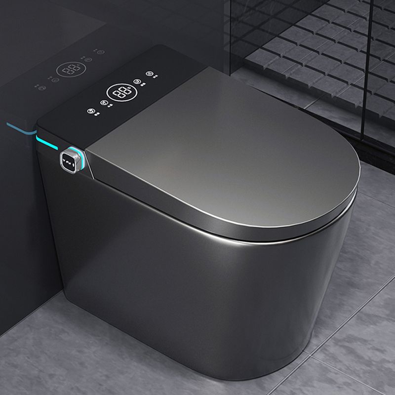 Modern Floor Mount Flush Toilet Siphon Jet Urine Toilet with Slow Close Seat for Washroom