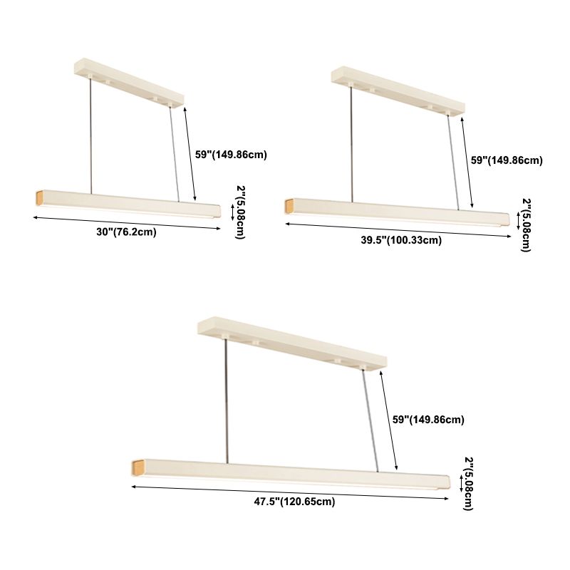 Zeitgenössische Küchenheize helle lineare Decke Anhänger Leuchtmetall 1 Licht