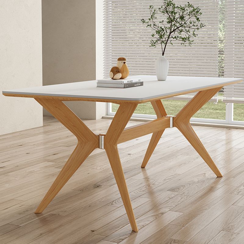 Contemporary 1/2/5/7 Pieces Dining Chairs Set Rectangle Stone Furniture in White