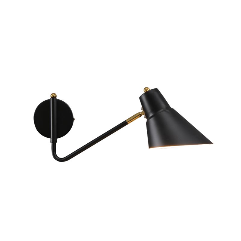 Modern Wall Sconce Geometric Shape Wall Light with Metal Shade for Bedroom