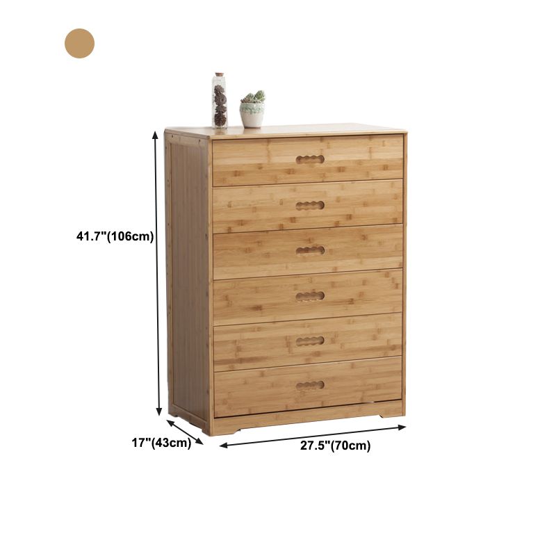 Modern Bamboo Storage Chest Dresser Bedroom Storage Chest with Drawers