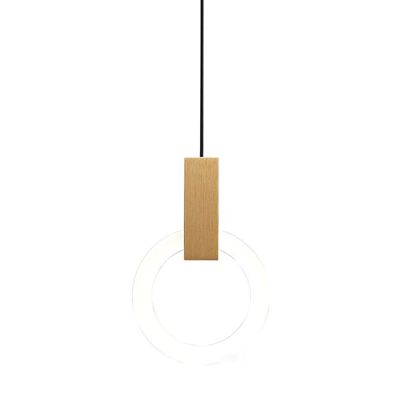 Circle Modern Hanging Light Kit Acrylic LED Pendant Light for Dining Room