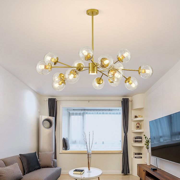 Luminaires de pendentif en verre sphérique